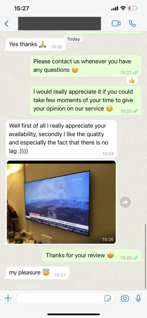 Feedback om kundnöjdhet via WhatsApp 2
